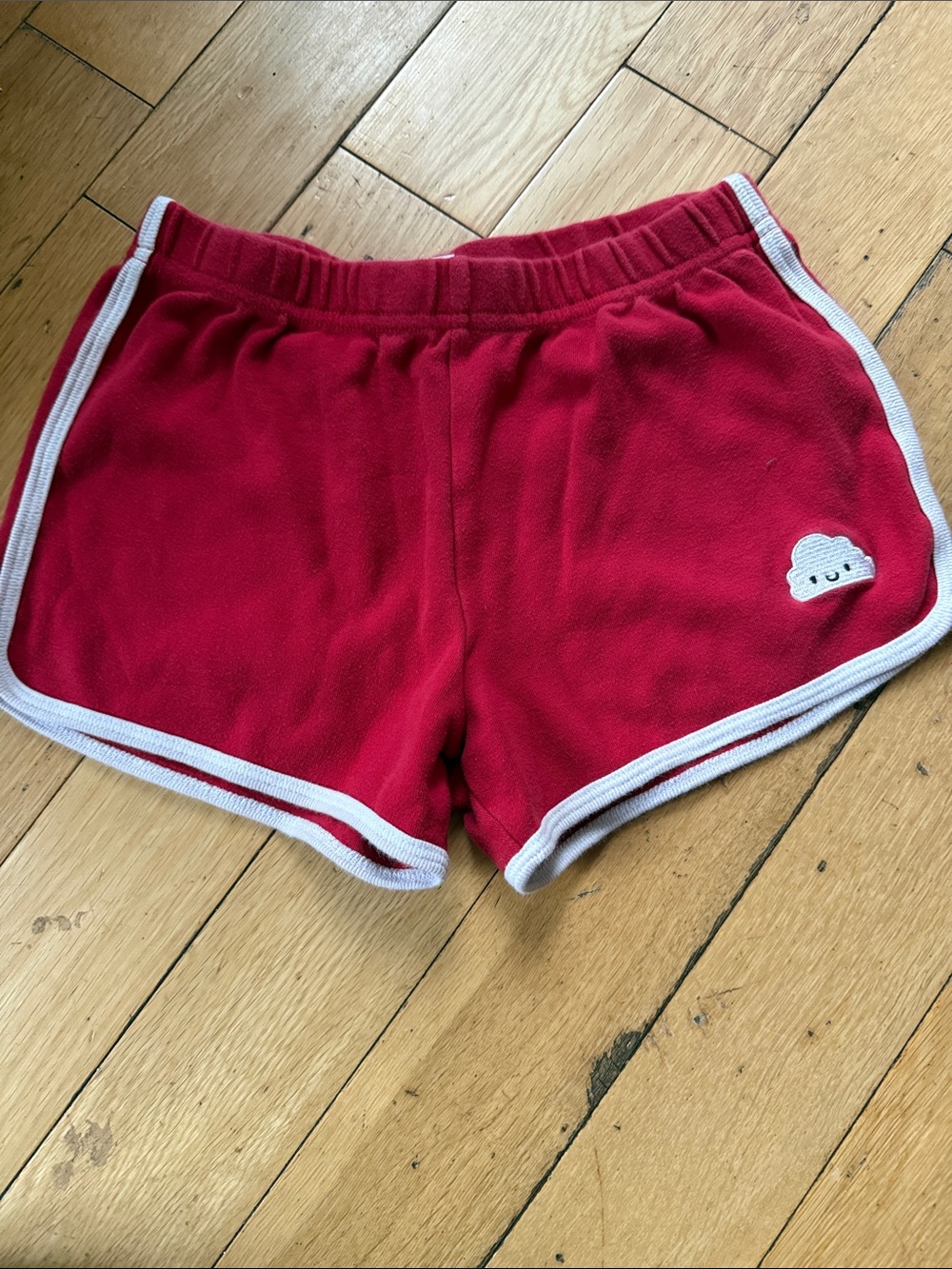 Whistle & Flute Kids Red Athletic Shorts with White Trim (9-10Y)